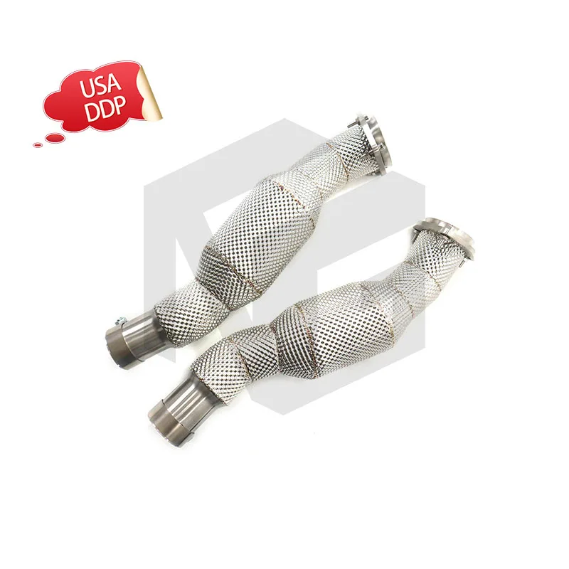 

ING Exhaust downpipe Ss304 for Ferrari F430 SC SCuderia V8 4.3L Engine with Header Heat Shield Isolation tube Performance System