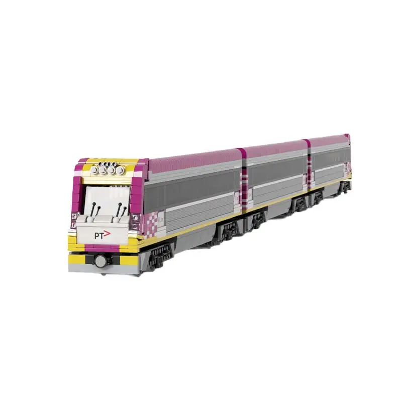 MOC 8 Wide VLocity DMU Train Building Blocks Motorised Modern City High Speed Express Railway Passenger Carriage Bricks Gift