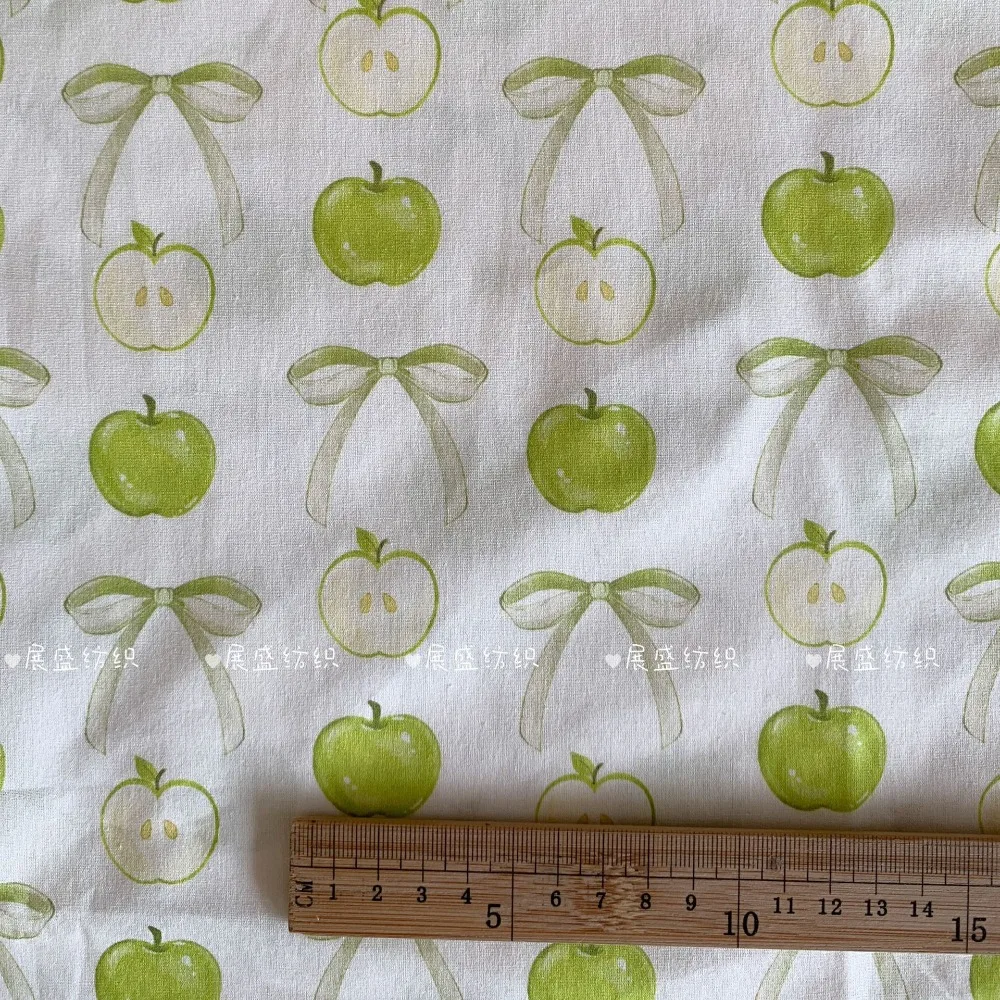 140x50cm 40S Baumwoll-Popeline Digitaldruckstoff Schleifenfrucht Niedlicher Stoff für Haargummis, Taschen, Kinderpyjamas, Nähstoff – Detail 6