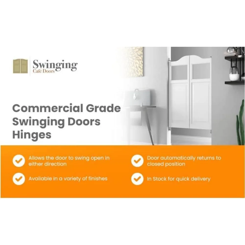 مفصلات محورية مزدوجة الحركة من الدرجة التجارية لأبواب الصالونات والمقهى شديدة التحمل، مثالية للمدخل المتأرجح وباب المقهى