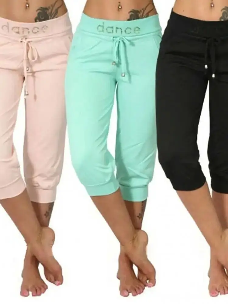 Casual mid-taille zeven-inch enkelbroek Street Sle hoge taille ort broek polyestervezel rechte pijpen slim fit zomer