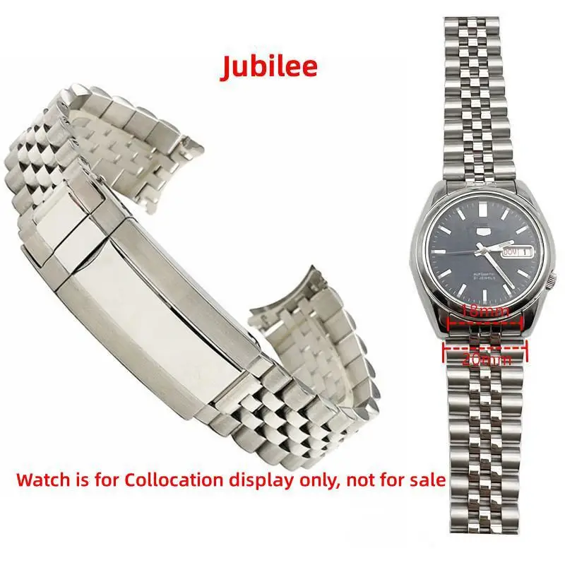 

Индивидуальный винт из нержавеющей стали 18 мм Jubilee Oyster, серебряный ремешок с изогнутым концом, подходит для SKX5 SNK381K1 391K1 357K1 361K1