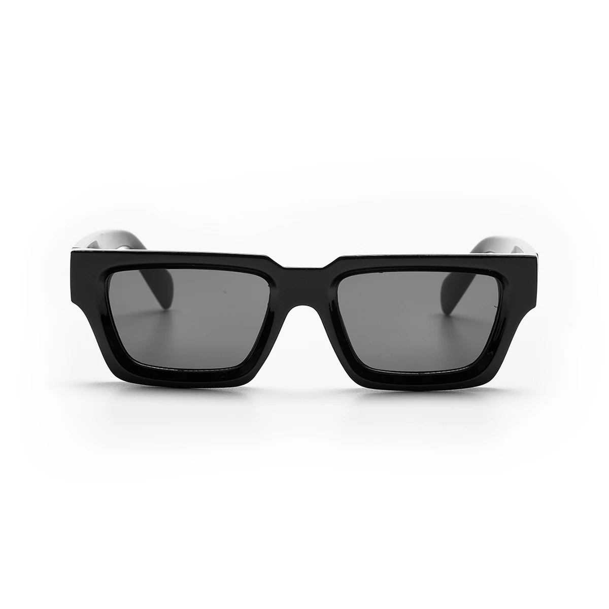 Ruiao-gafas de sol rectangulares para hombre y mujer, lentes de sol rectangulares con montura gruesa y pequeña, color negro, a la moda, para verano,