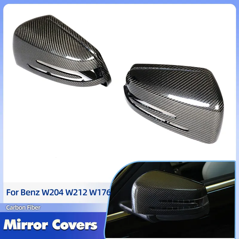 

Накладки на зеркала заднего вида из карбона для Mercedes-Benz W204 W212 W176 W117 W218 X156 2009-2016, корпуса боковых зеркал