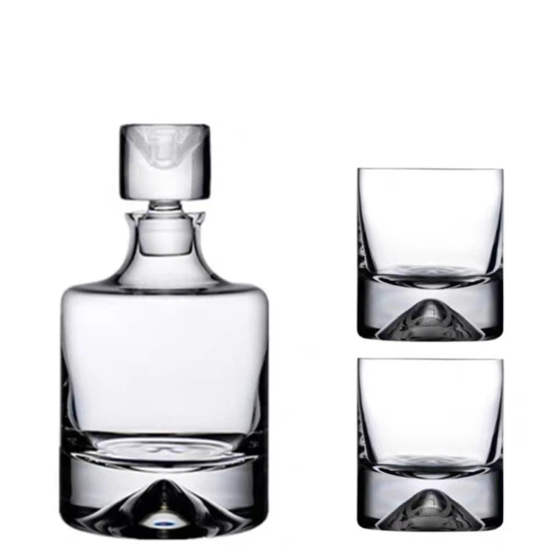 

Modern Simple Crystal Glass Decanter Whiskey Wine Bottle Wine Set Champagne Jug