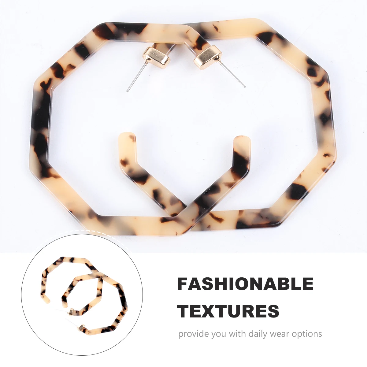 

1 Pair Leopard Print Earrings Round Chic Lightweight Acrylic Ear Drops For Women Stylish Jewelry Bohemia Drop Ear Accessories