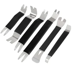 1/6Pcs Portable Auto Door Clip Trim Removal Tools Kits Car Dashboard Audio Radio Panel Repair Metal Removal Pry Disassembly Tool