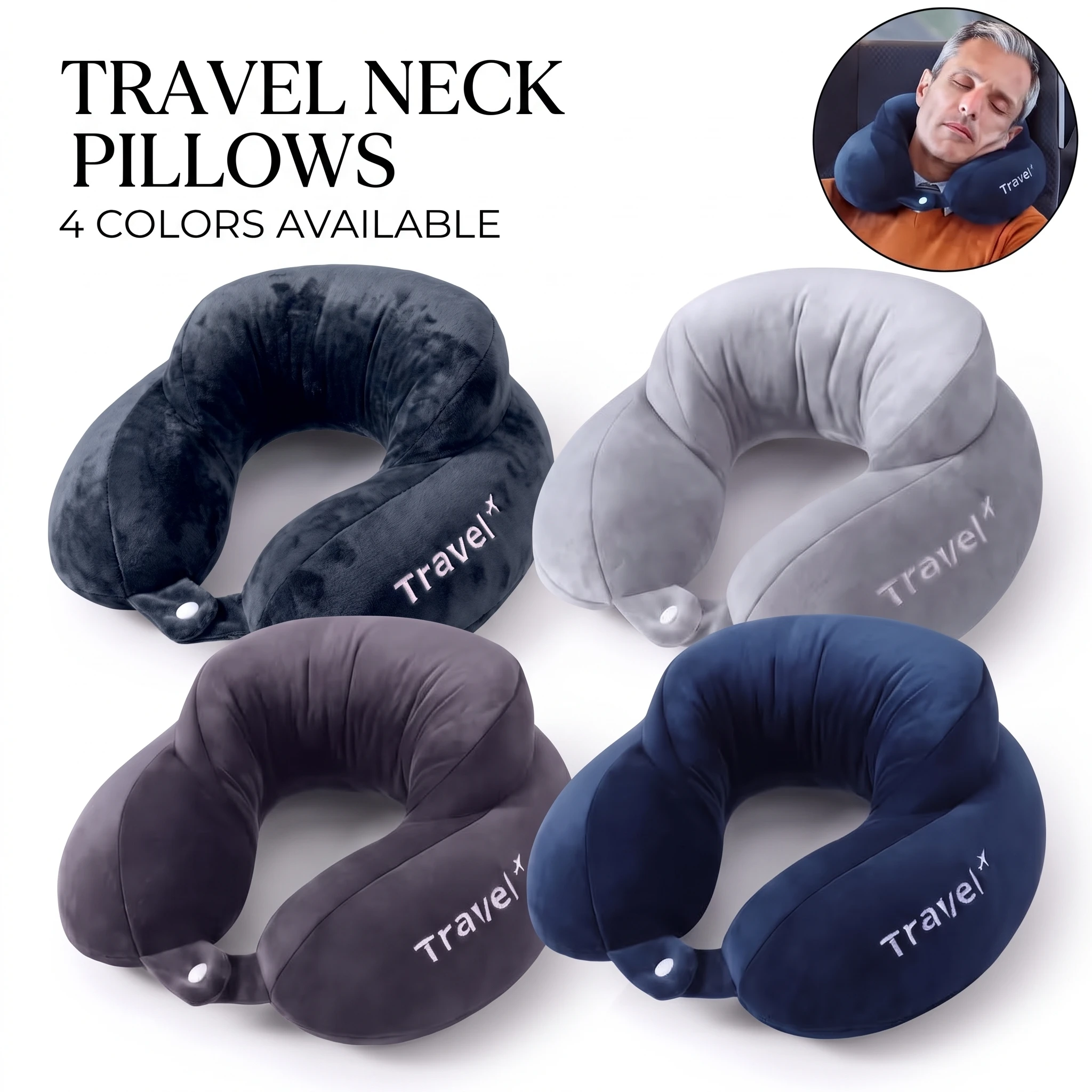 U-Shaped Travel Pillow, Neck Support Cervical Pillow, Airplane U-Shaped Pillow, Sleeping Aid for Travel and Daily Use