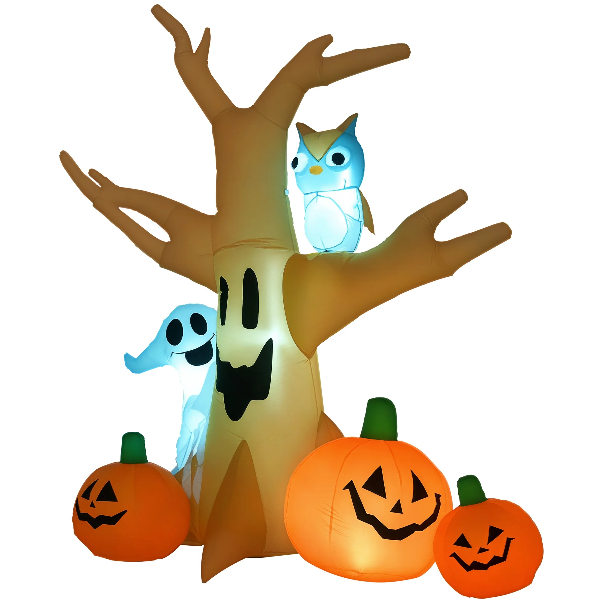 7.5ft Cute Decorative Outdoor Halloween Inflatable Horror Haunted House Tree-Shaped Ornament