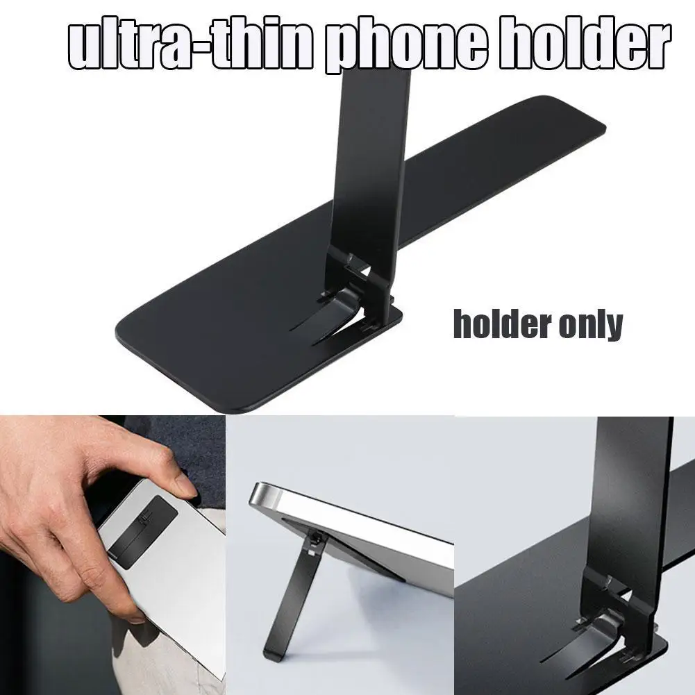 Ultra-thin Phone Holder Desk Stand Invisible Back Stick Mobile Phone Support Foldable Desktop Holder Rack for iphone 15 pro R5X3