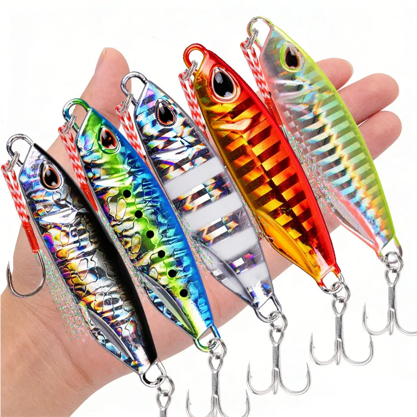 10Pcs Long Cast Metal Bait Spinner Spoon Sea Fishing Lures Jigs Trout Fishing Hard Baits Tackle Pesca Jigs Fish Jigging Set bait view 5