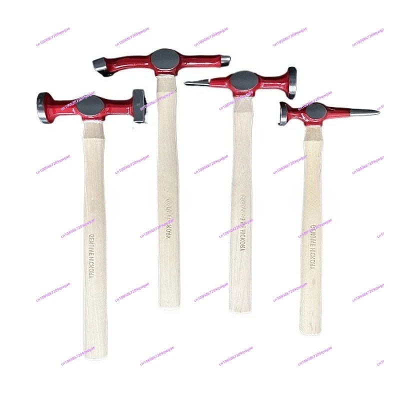 9-Piece Automotive Sheet Metal Dent Repair Tool Set - Pull Hammer Round Head Hammer Iron Pad Liner Kit for Car Body Repair