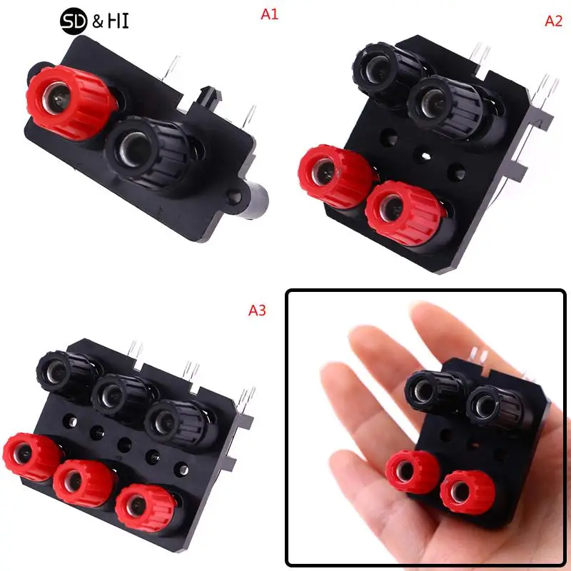 1pc 2 4 6 Positions Bend Pin External Audio Jack Speaker Amplifier Banana Plug 4mm Socket Connector Screw Post Terminal Block