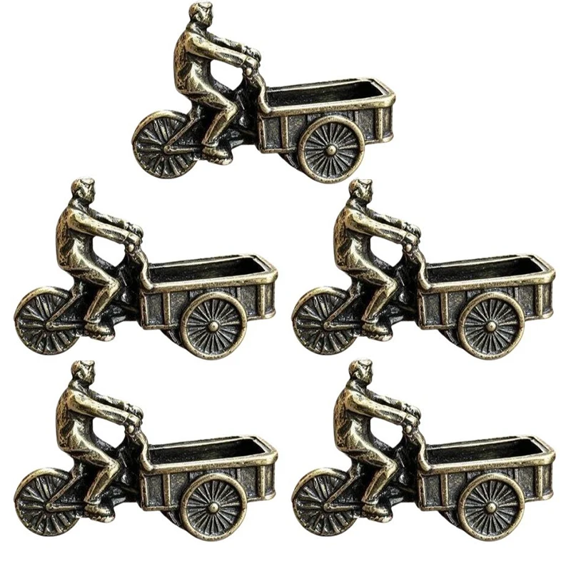 1/2/3/4/5Pcs Vintage Metal Tricycle Figurine Antique Finish Exquisite Detail For Home Decor Collection Gift