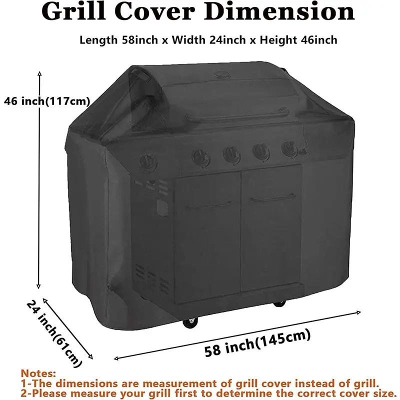 Outdoor BBQ Grill Cover 420D Oxford Barbecue BBQ Covers Heavy Duty Waterproof Dust-proof Protective Cover Kitchen Accessories