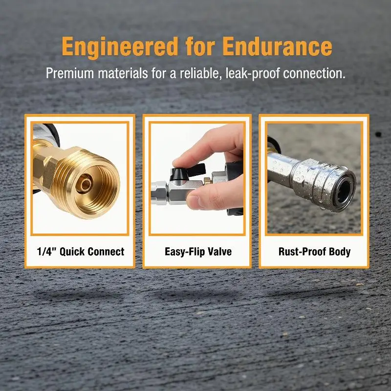 Long-Lasting Pressure Washer 1/4 Quick Connect for Nilfisk Parkside Effective Cleaning