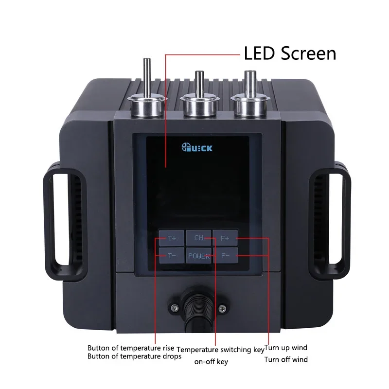 QUICK TR1300A 1300W lead free Hot Air Rework Station Adjustable temperature Intelligent Hot Air Soldering Station