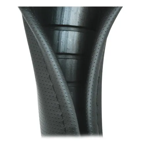 

18 Inch Premium Black And Gray Steering Wheel Cover With Perforated Grip Surface