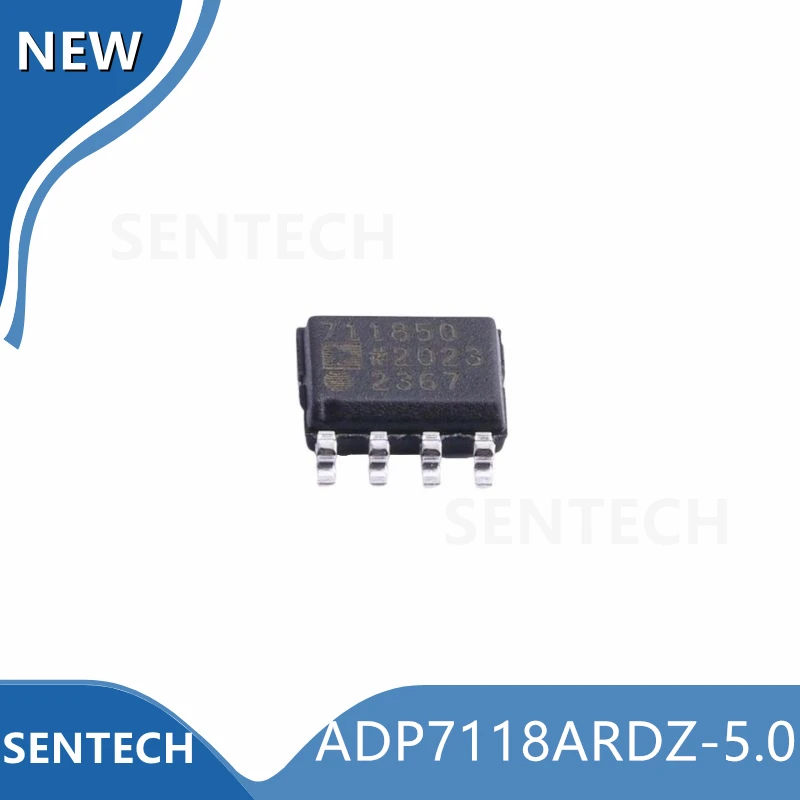 

10Pcs/Lot New Original ADP7118ARDZ-5.0 SOIC-8 (711850) 20V 200mA low noise CMOS LDO linear regulator