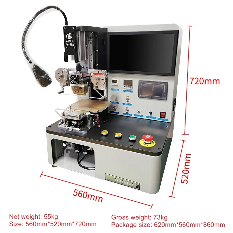 New Desktop Type Constant Heating Mobile Phone TAB COG COF COP ACF LCD Repair Green Flex Cable Bonding Machine EN-580-2C 4C Two