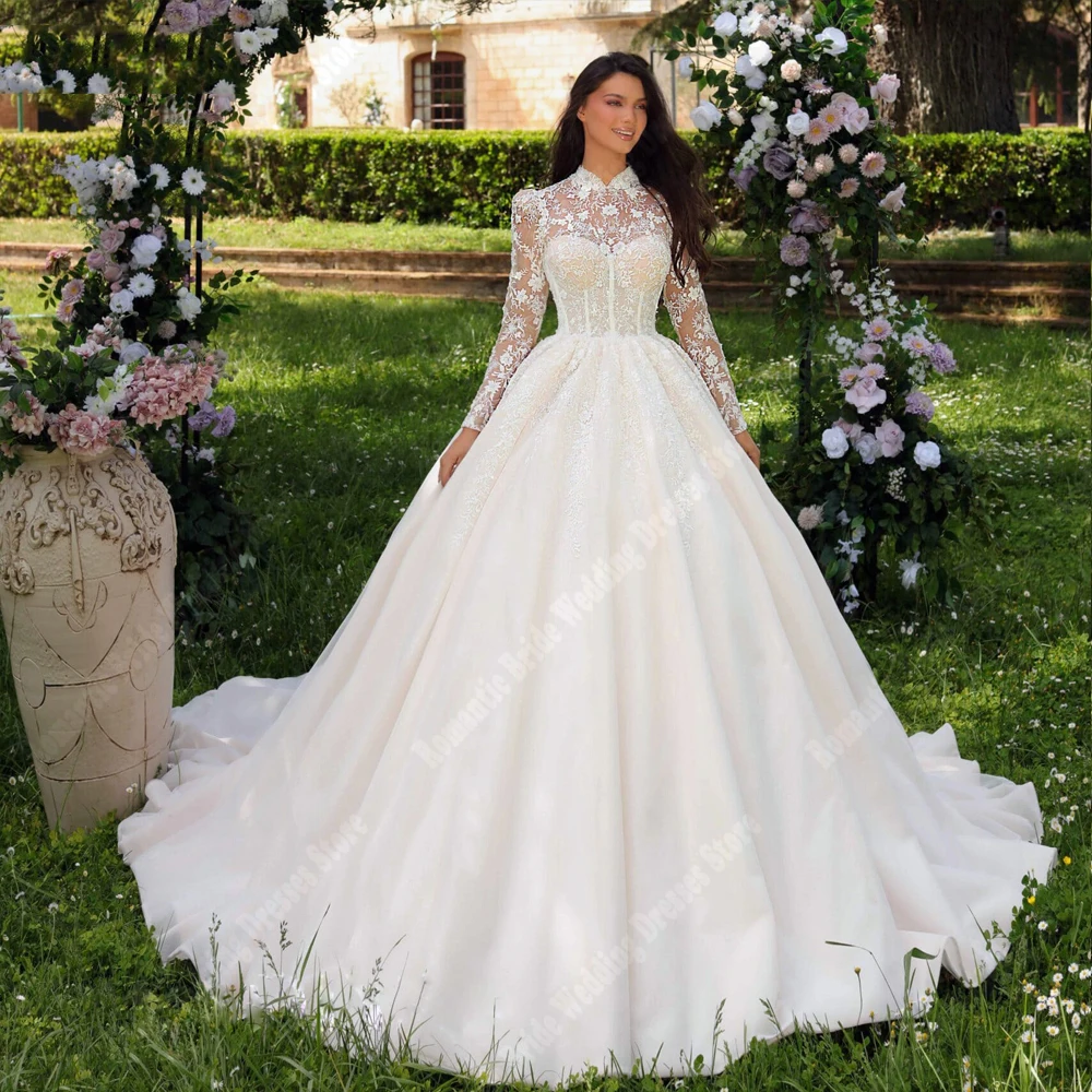 Elegant Tulle Women Wedding Dresses Elegant A-Line Bride Gowns Mopping Length Engagement Banquet Princess Vestido De Novias 2024