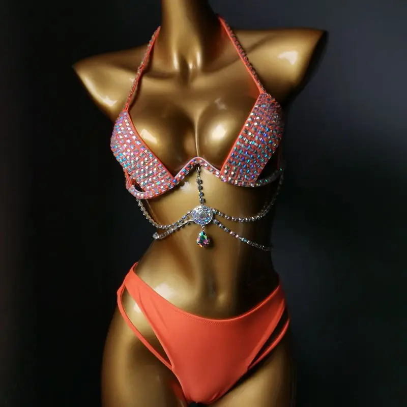 Sexy Underwear Chest Chain Bikini Women's Body Jewelry Chain Body Night Club Party Makeup Dance Dance Beach Outfit