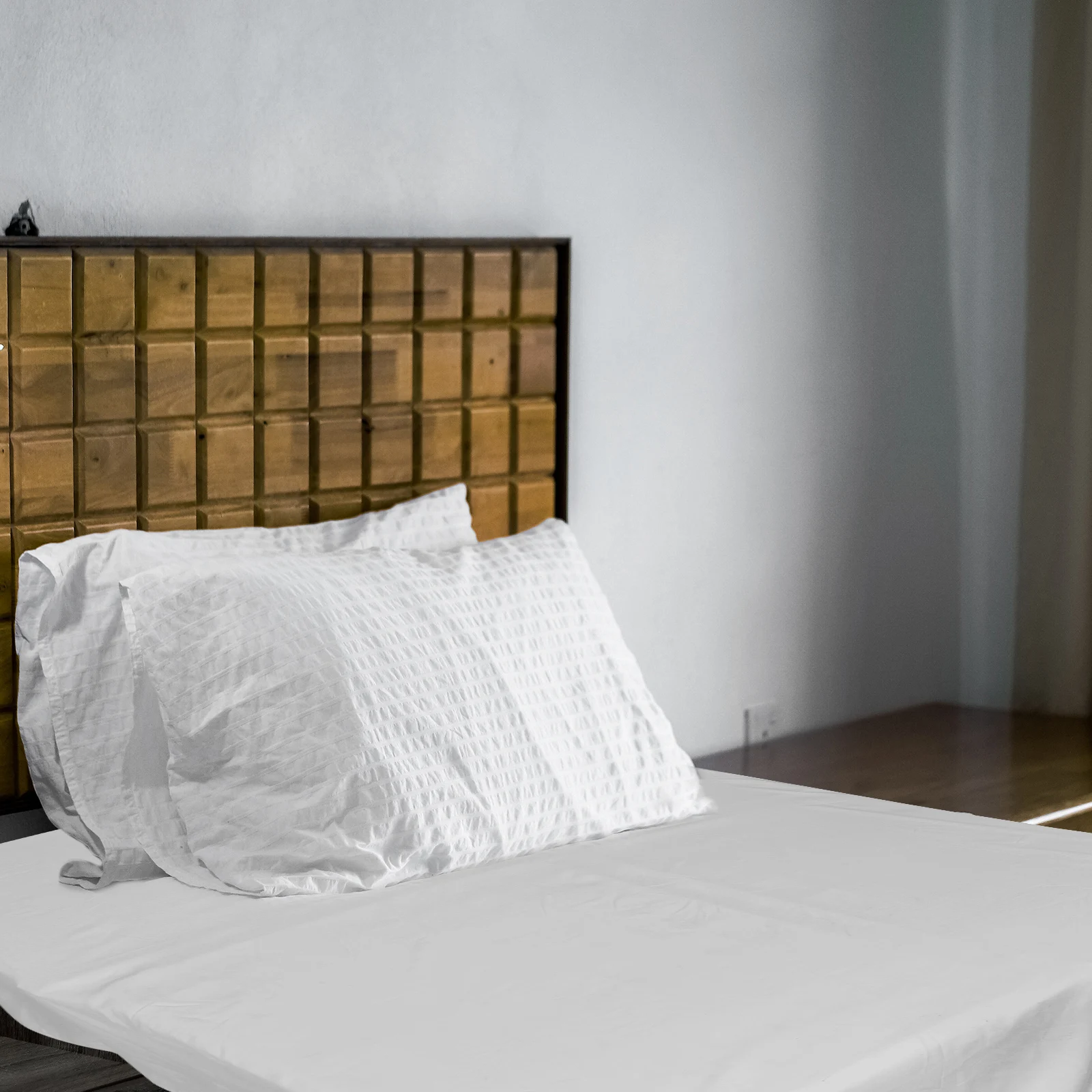 

Cotton Fitted Sheet for Mattress Soft Breathable Bed Fitted Sheet Non- Elastic Corner Home Hotel Use White