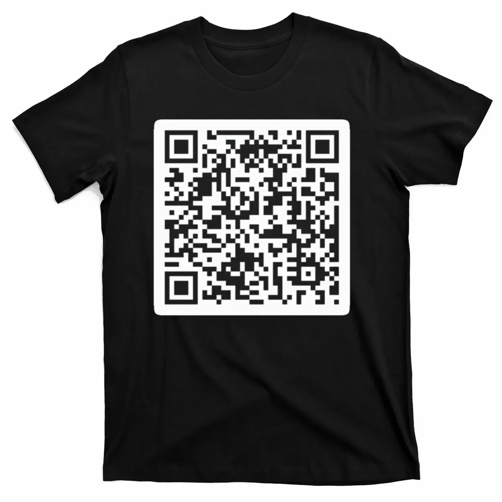 Funny ''Rick Roll'' QR Code Scan Prank Meme Design T-Shirt