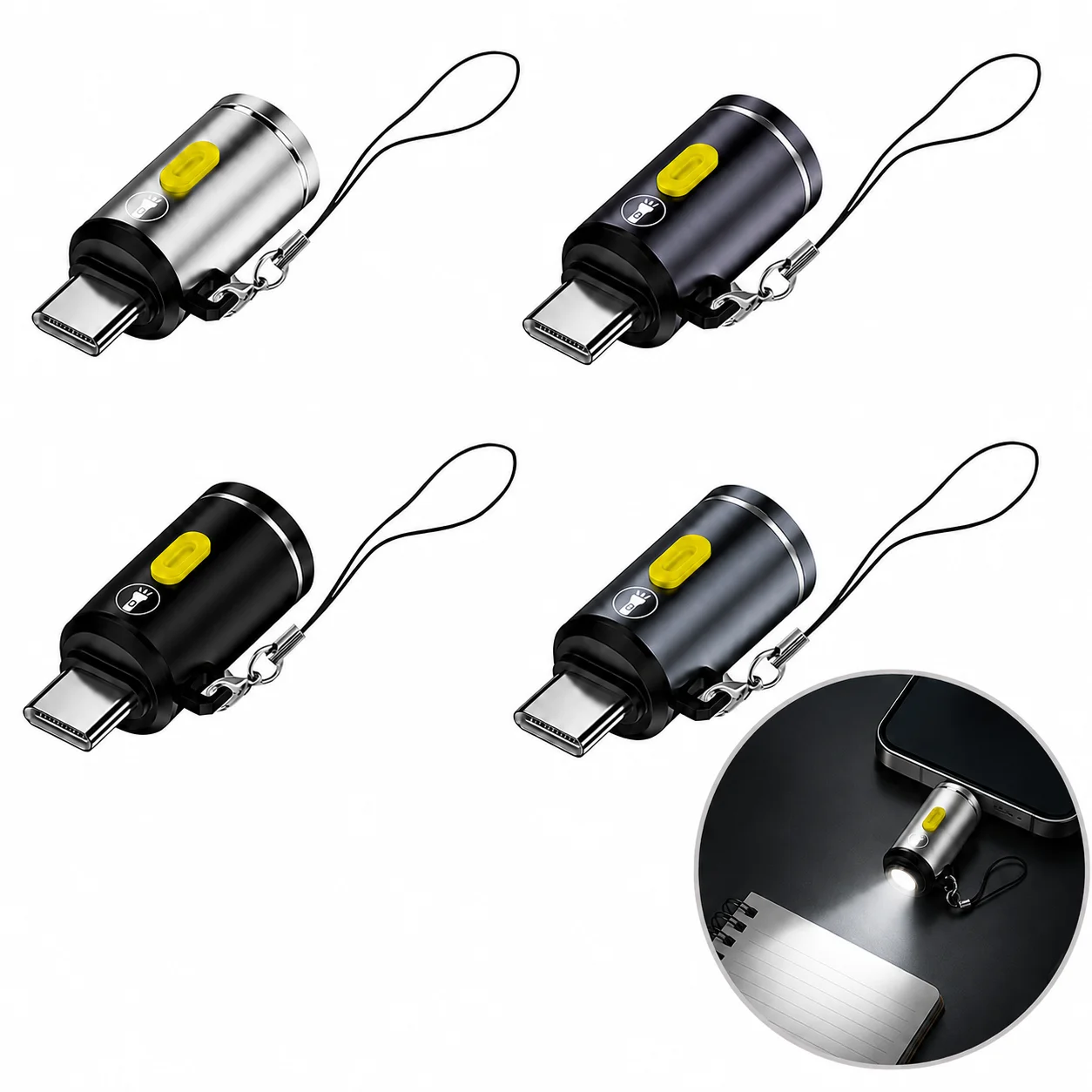 Outdoor Power Outlet Waterproof - 4 Stück Mini Tragbare Wasserdichte LED-Taschenlampe