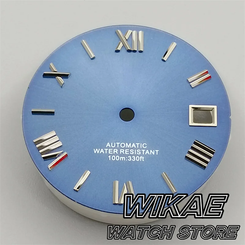 29mm Sunburst Roman Numerals  Watch Dial Silver Gold Rose Index Suitable For NH35 NH36 Movement Watch Accessories Repair Tools