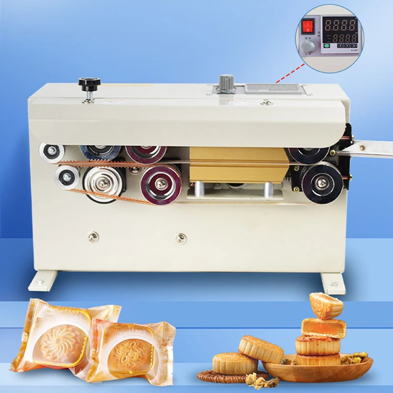 FR-550 Continuous Sealing machine Automatic Tea Mooncake Packaging Bags Sealing Machine Commercial Packaging Bags Heat Sealer