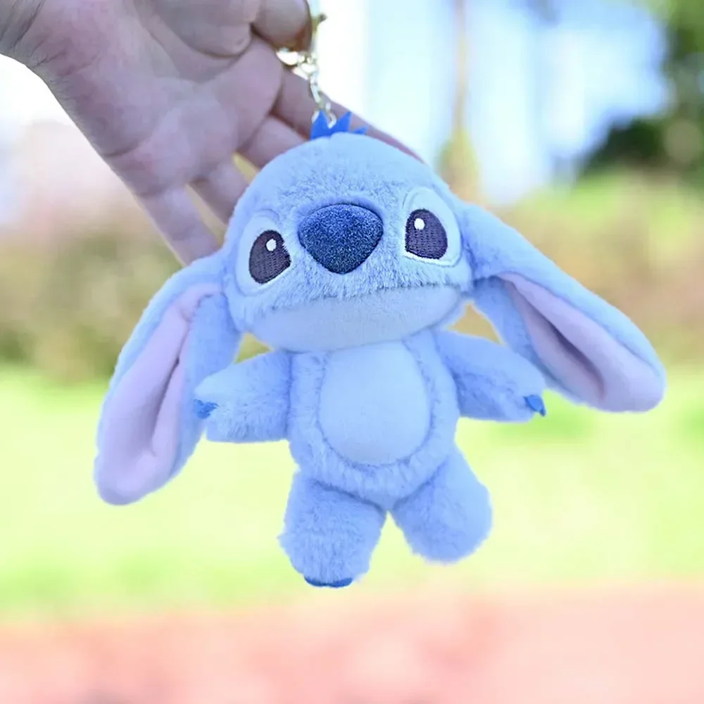 Disney Kawaii Stitch Plush Keychain Toy Lovely Lilo & Stitch Doll Angel Plushies Cute Stuffed Bag Pendant Girls Birthday Gift