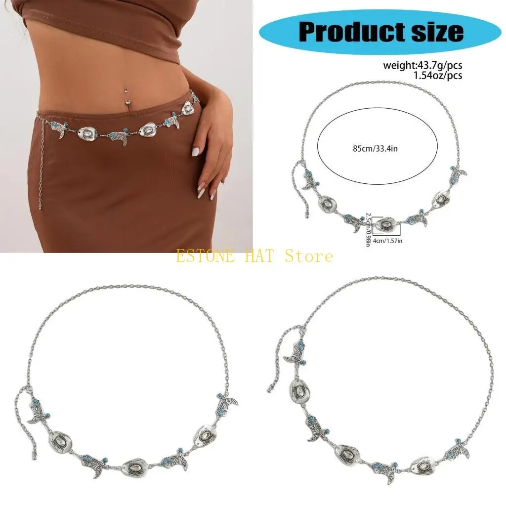 49MF Body Chain for Suit Skirt Jeans Body Jewelry for Women Hot Girls Stylish Chain
