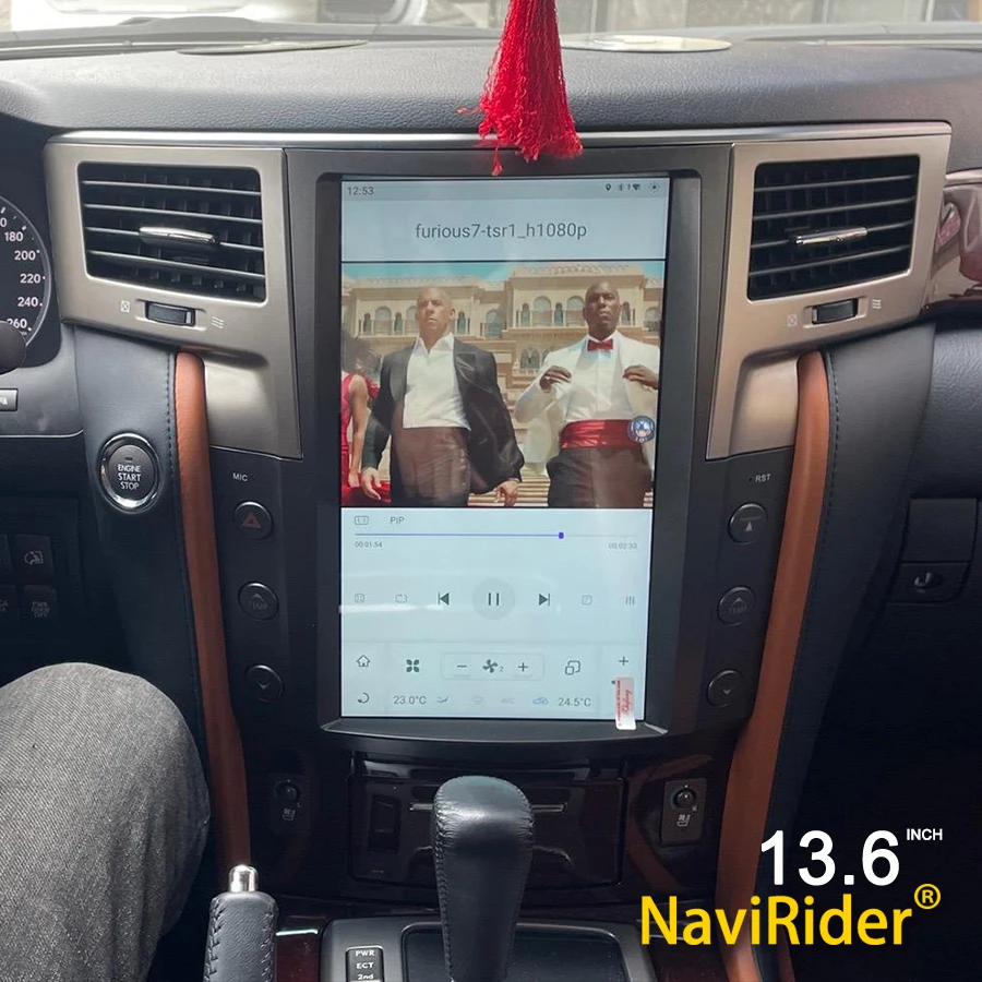 13.6Inch Android 13 Vertical Style Car Radio Multimedia Player For Lexus LX570 2007-2015 GPS Navigation Stereo Carplay Auto 4G