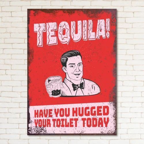 TEQUILA Retro Metal Sign Man Cave Bar Pub Plaque Party Vintage Gift