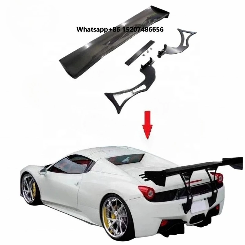 High Quality Glossy Carbon Fiber Rear Wing Spoiler for Auto Accessories Trunk Spoilers