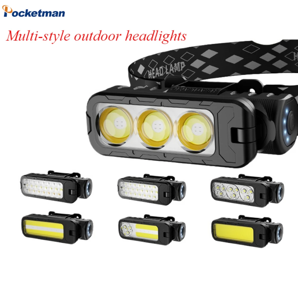

COB LED Work Light USB Rechargeable Headlamp Portable Head Flashlight Rotatable Magnetic and Waterproof Lamp for Car Repair