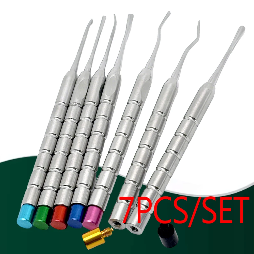 

7Pcs Dental PDL Elevator Luxating Root Titanium Tooth Elevator for Minimally Invasive Extraction Dentist Tool Set