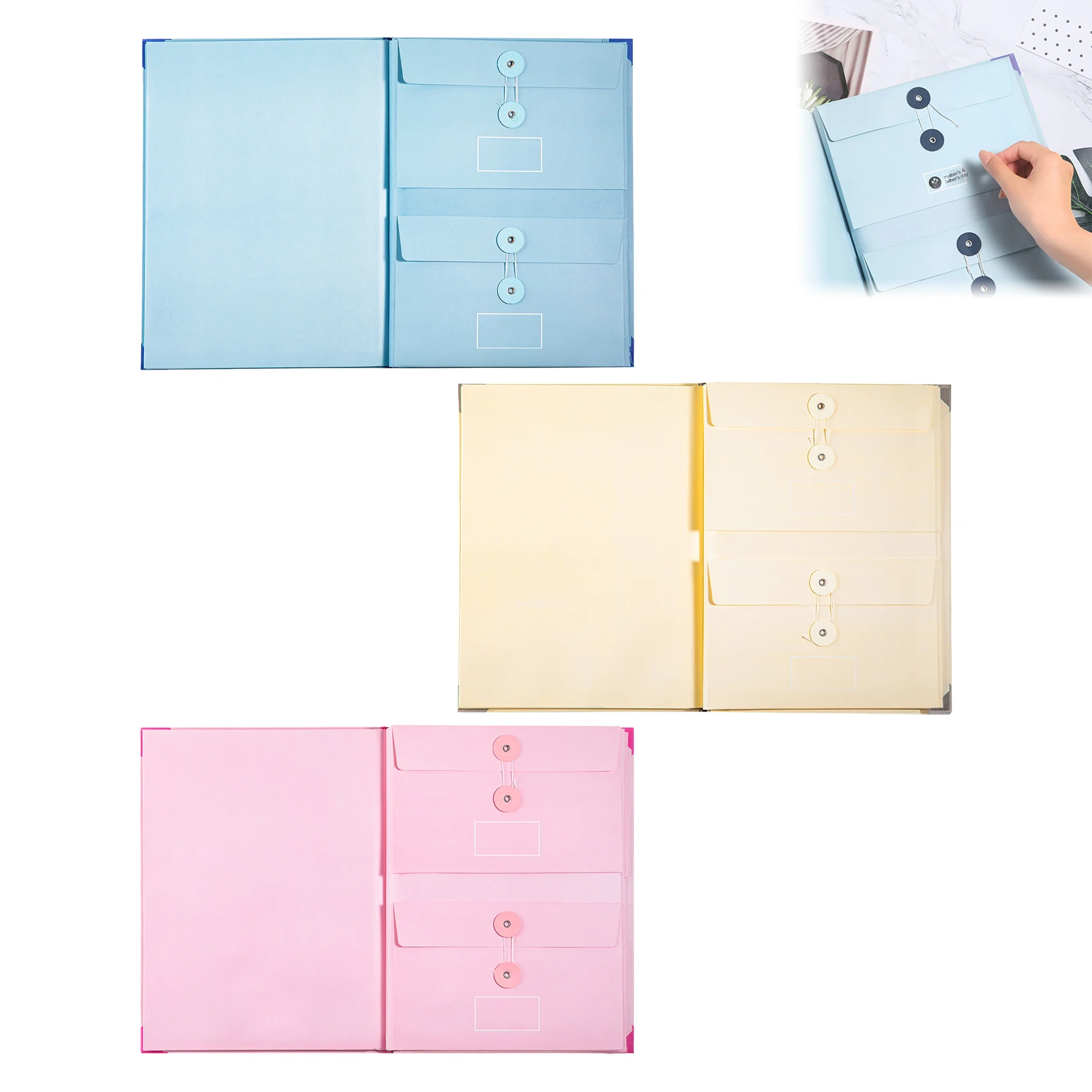 Manila Paper Expandable File Folder Durable Document Organizer For Office Home School Manila Pocket Folder Multiple Pockets