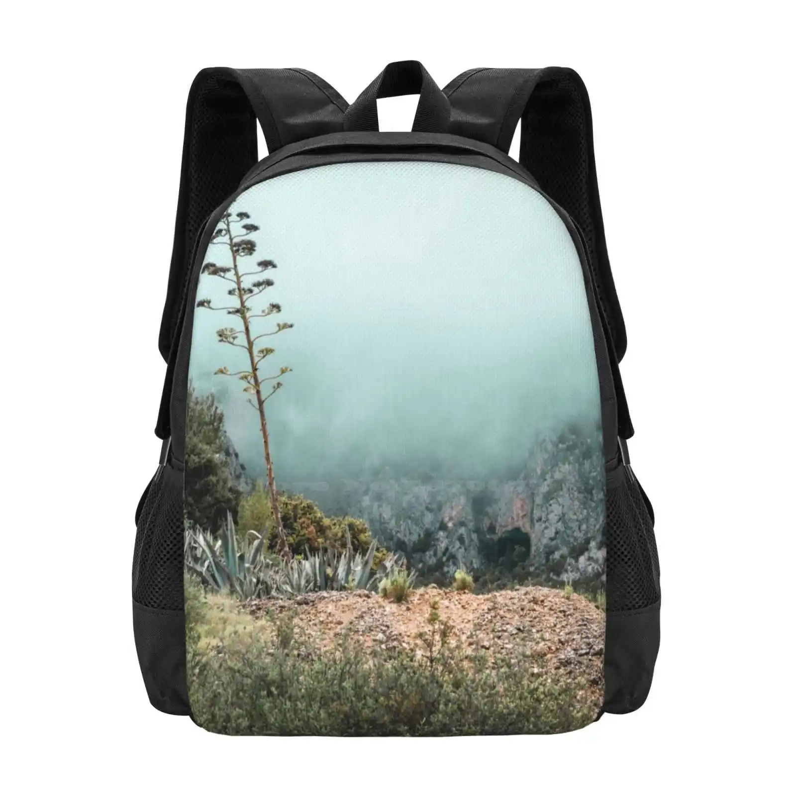 Hvar Teen College Student Backpack Pattern Design Bags Croatia Hvar Island Landscape Nature Clouds Travel Adventure Europe