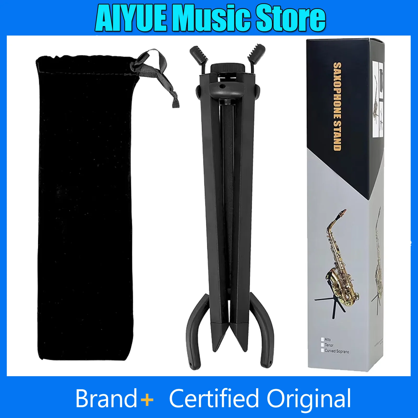 

Подставка для тенор-саксофона SLADE, складная алюминиевая плоская подставка, силиконовый чехол для противоскользящего саксофона, аксессуар для выступлений