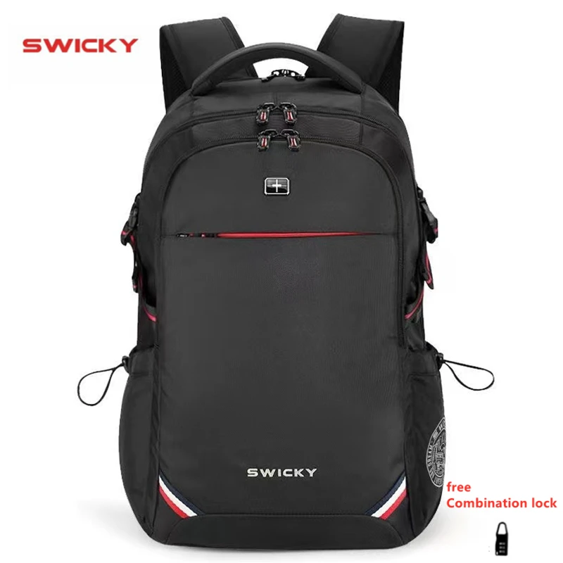 SWICKY male men Multifunction USB charging fashion business casual tourist anti-theft waterproof 15.6 inch Laptop backpack