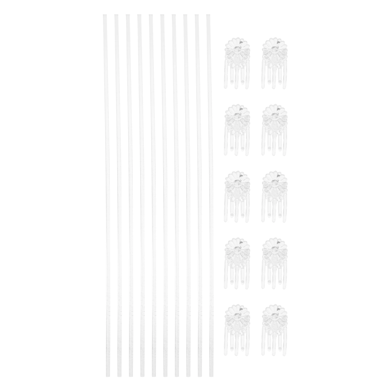 

Plant Support Stick Orchid Flower Clip Garden Fastening Clips for Pot Acrylic Accessories