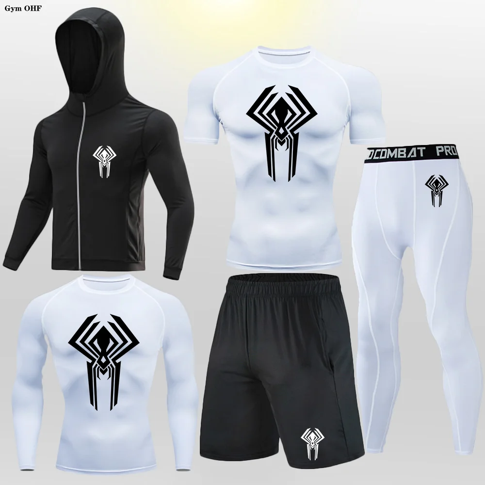 بدلة رياضية للرجال MMA Rashguard جيو جيتسو تي شيرت + بنطلون لياقة ملاكمة مجموعة قمصان BJJ Muay التايلاندية رياضة طفح الحرس العلامة التجارية 2099