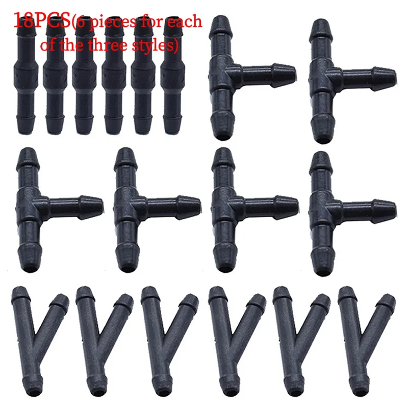 

18pcs Car Wiper T Y I Type Windshield Washer Pipe Water Hose Tube Joint Car Accessories·
