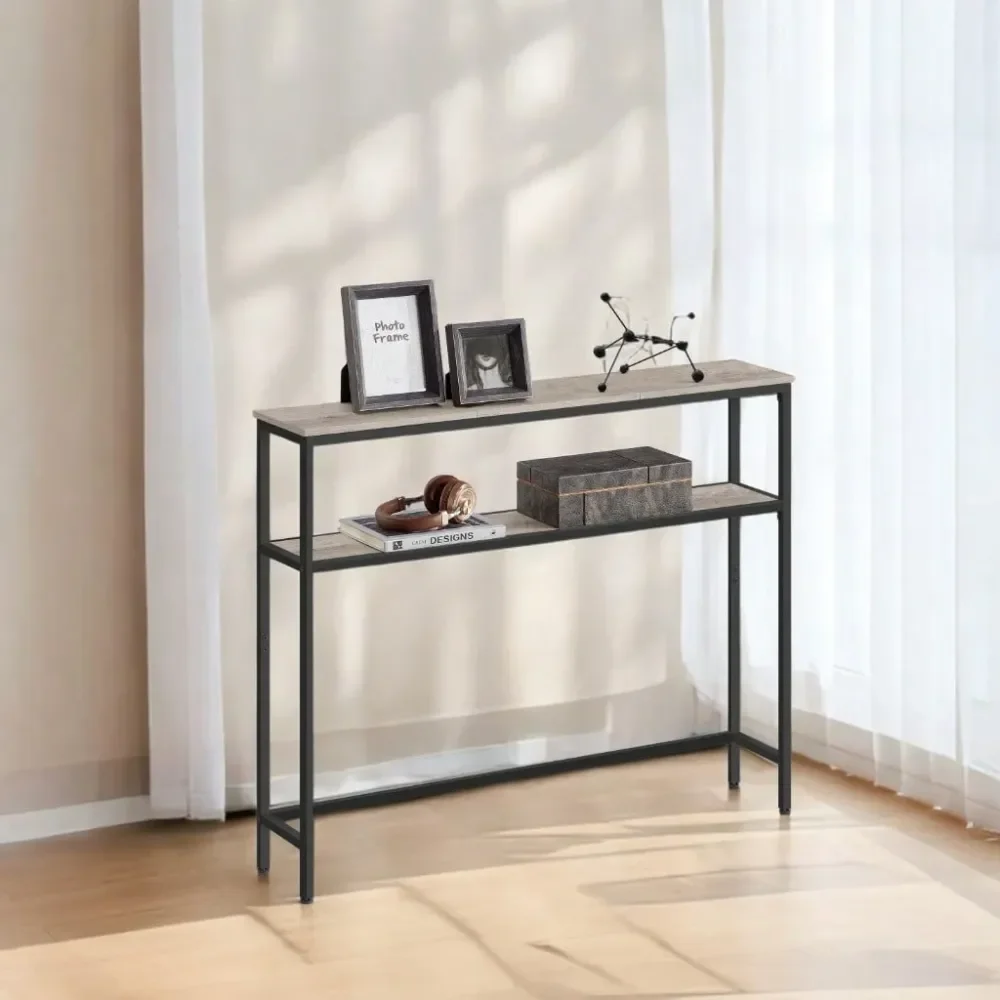 

Console Table, 2Tier Sofa Table, 7.9 X 39.4 X 31.5 Inches, Narrow Entryway Table, Modern Entry Table With 2 Shelves, For Living