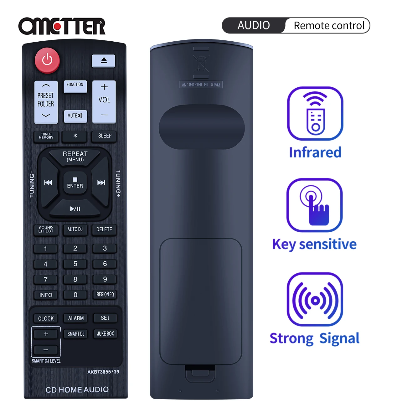 Telecomando muslimex adatto per LG Home Audio Stereo Mini sistema hi-fi CM4550 CM8430 CM9940 CMS4340 CMS4540 OM5541 OM7550