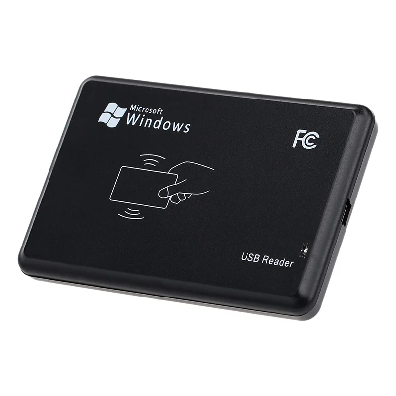 Imagem -04 - Smart Rfid id Card Reader Preto Usb Sensor de Proximidade Cartões Compatíveis Etiquetas Não Precisa de Driver Em4100em4200em4305t5577 125khz