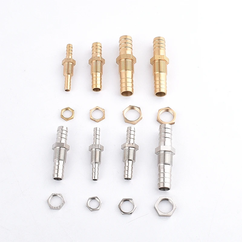 Tubo de púas de latón de 4mm, 6mm, 8mm, 10mm, 12mm, 13mm para manguera, accesorio de cobre, adaptador de conector de placa de Pagoda