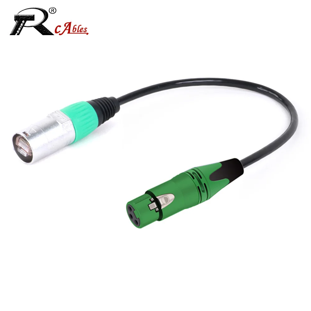 

3Pin XLR to RJ45 Ethernet Cable,XLR Female to UTP RJ45 CAT5/6 Male ​Converter Extension Cord for Stage Lighting Equipment